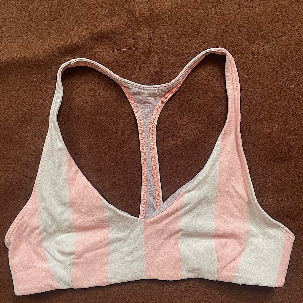 Lululemon size small pink and greyish sports bra